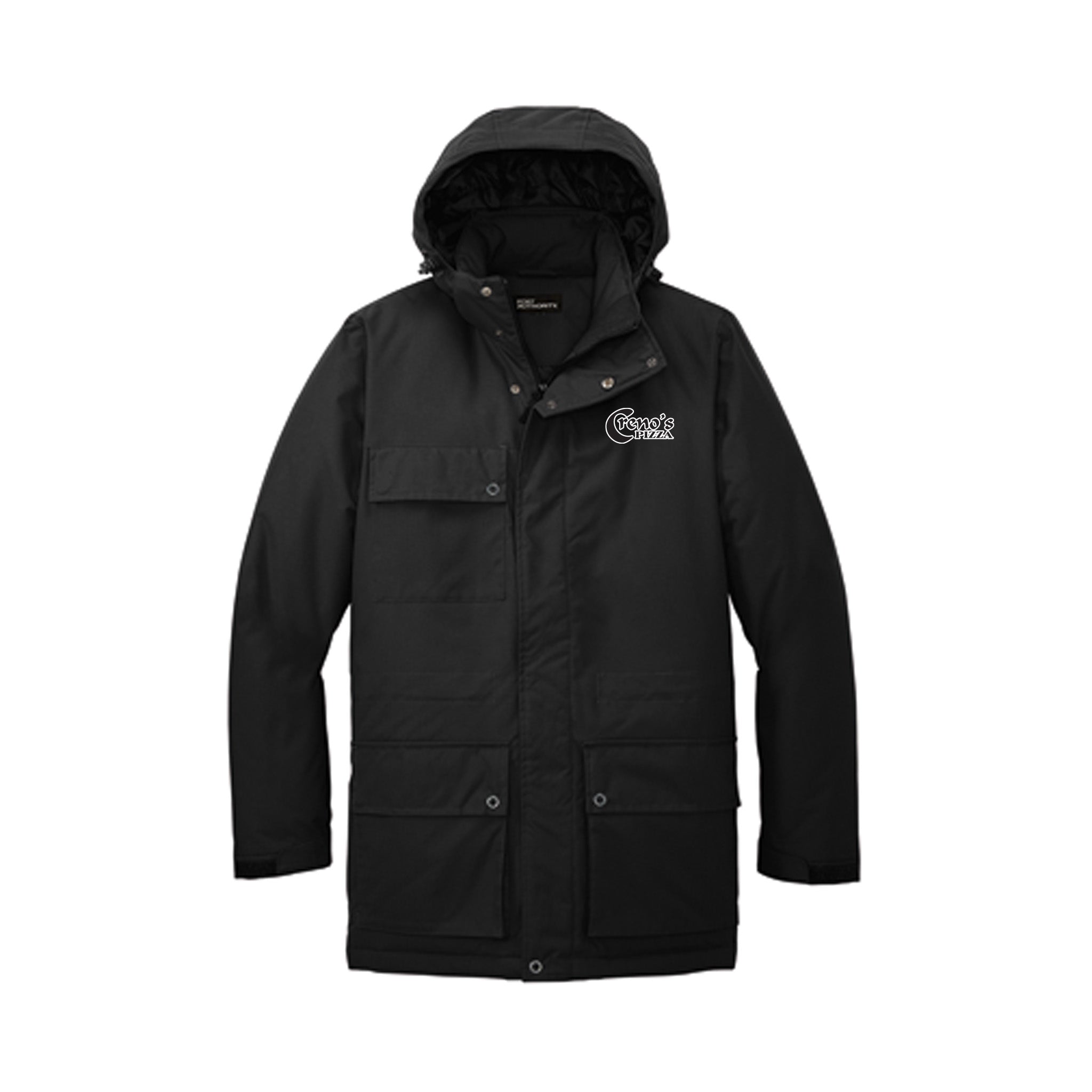 FIDES × CLUBHAUS Logo Parka - Black FIDES × CLUBHAUS LOGO PARKA