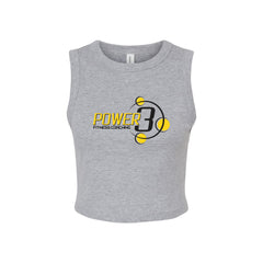 Power 3 - BELLA + CANVAS - Women's Micro Rib Muscle Crop Tank