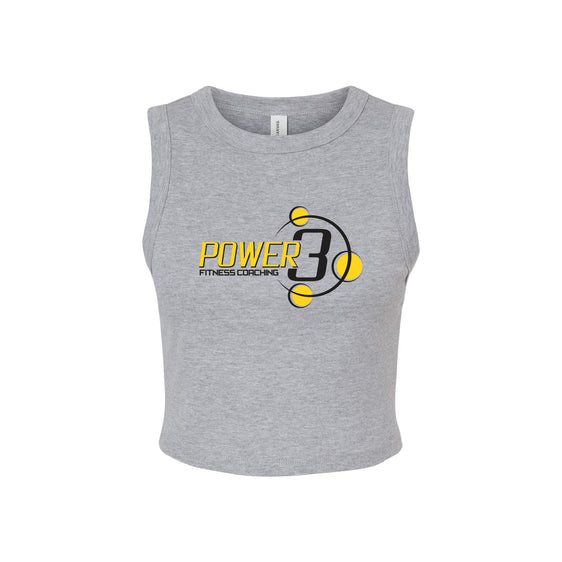 Power 3 - BELLA + CANVAS - Women's Micro Rib Muscle Crop Tank