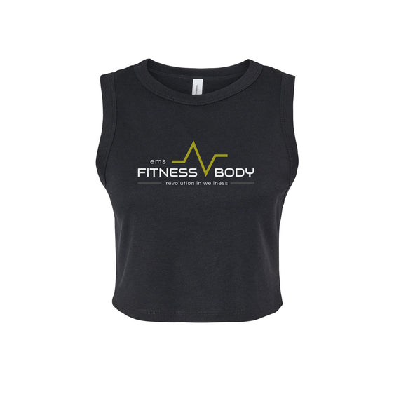 EMS Fitness - BELLA + CANVAS - Women's Micro Rib Muscle Crop Tank