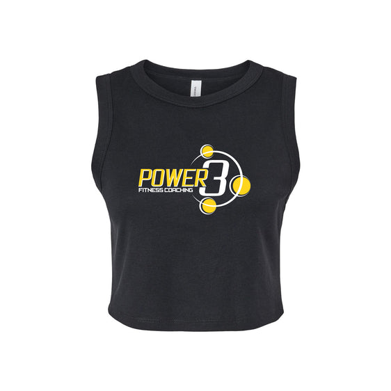 Power 3 - BELLA + CANVAS - Women's Micro Rib Muscle Crop Tank