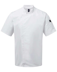 Unisex Zip-Close Short Sleeve Chef's Coat