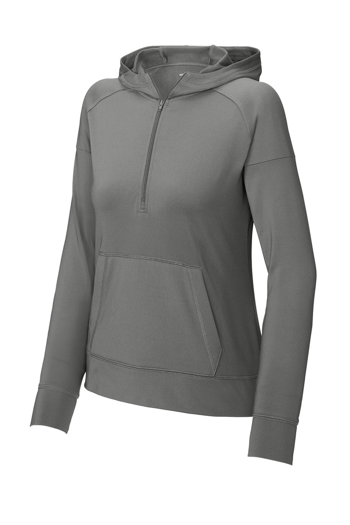 Superior Uniform Sales - Sport-Tek® Ladies Sport-Wick® Stretch 1/2-Zip Hoodie