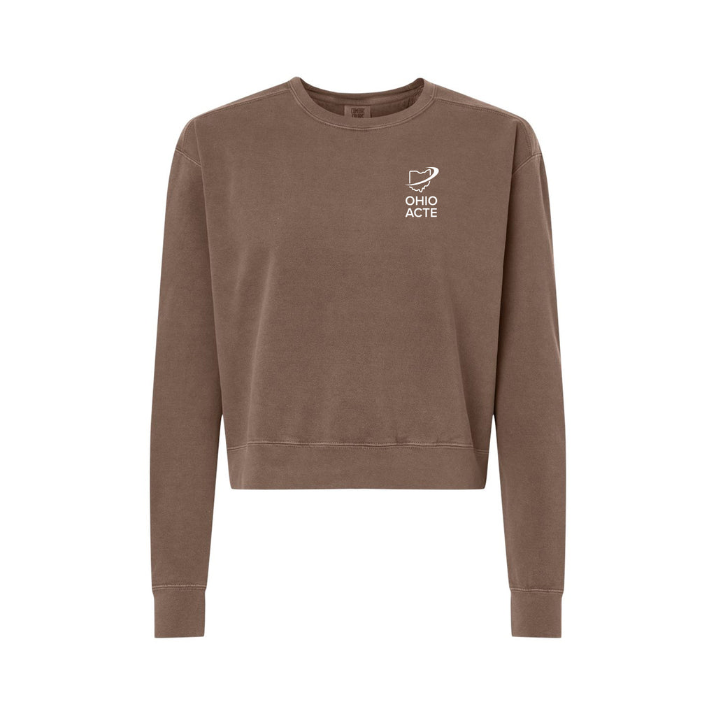 OHIO ACTE - Women's Garment-Dyed Mid-Length Crewneck Sweatshirt