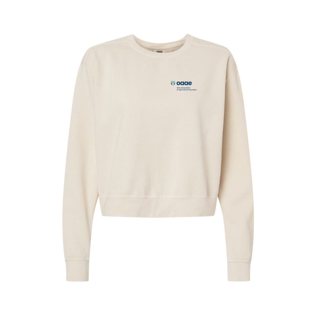 Ohio OAAE - Women's Garment-Dyed Mid-Length Crewneck Sweatshirt