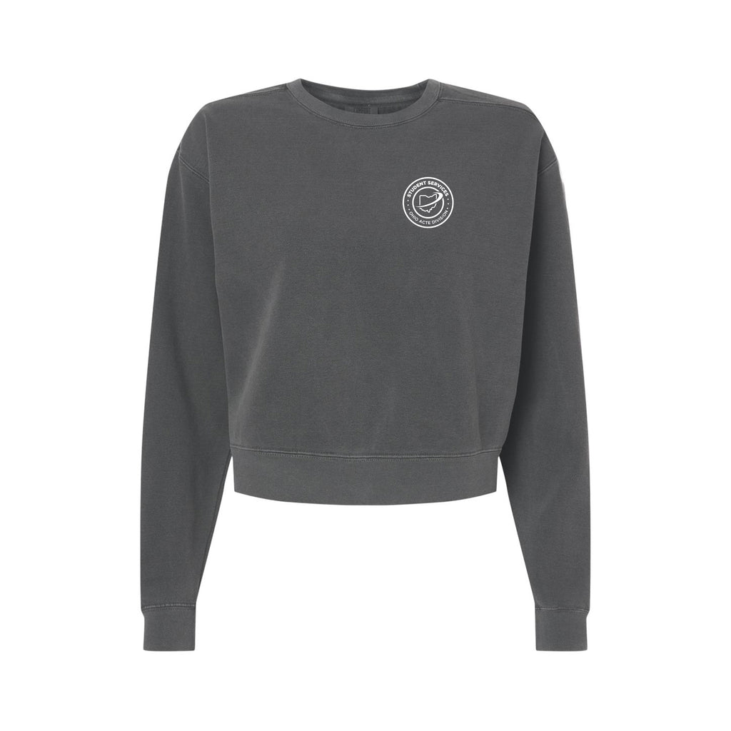 OHIO ACTE Student Services - Women's Garment-Dyed Mid-Length Crewneck Sweatshirt