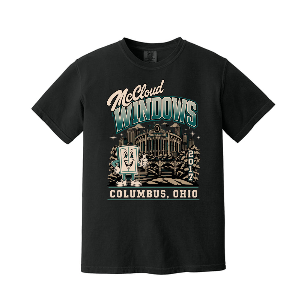 McCloud Windows - Comfort Colors® Heavyweight Ring Spun Tee - Columbus Full Chest