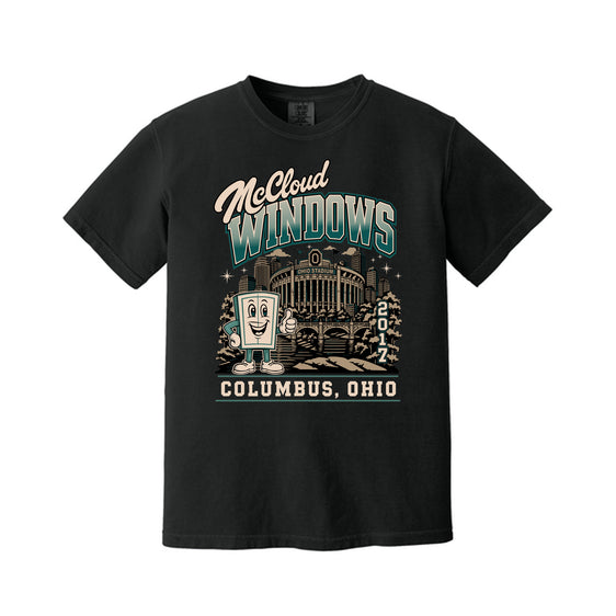 McCloud Windows - Comfort Colors® Heavyweight Ring Spun Tee - Columbus Full Chest