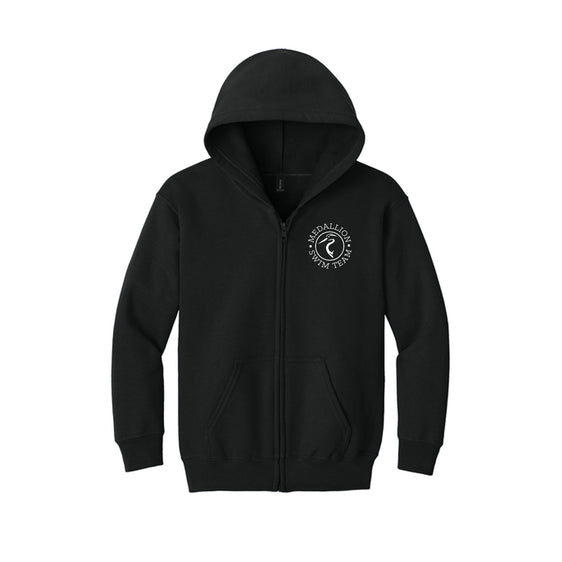 Medallion Swim Team - Gildan® Youth Heavy Blend™ Full-Zip Hooded Sweatshirt