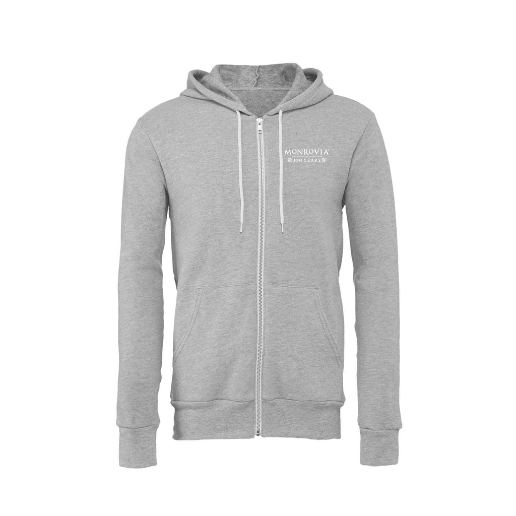 Monrovia 100 Years - Unisex Sponge Fleece Full-Zip Hoodie Sweatshirt