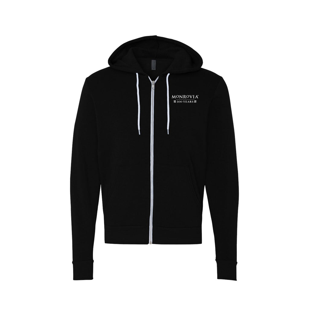 Monrovia 100 Years - Unisex Sponge Fleece Full-Zip Hoodie Sweatshirt