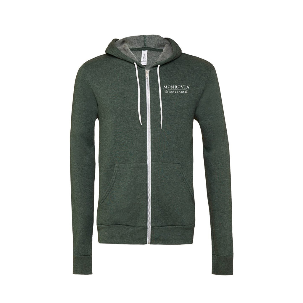 Monrovia 100 Years - Unisex Sponge Fleece Full-Zip Hoodie Sweatshirt