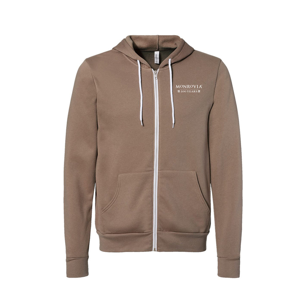 Monrovia 100 Years - Unisex Sponge Fleece Full-Zip Hoodie Sweatshirt