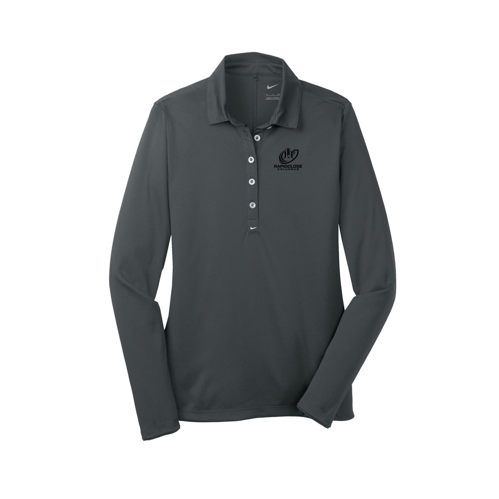 Rapid Close Columbus - Nike Women's Long Sleeve Dri-FIT Stretch Tech Polo