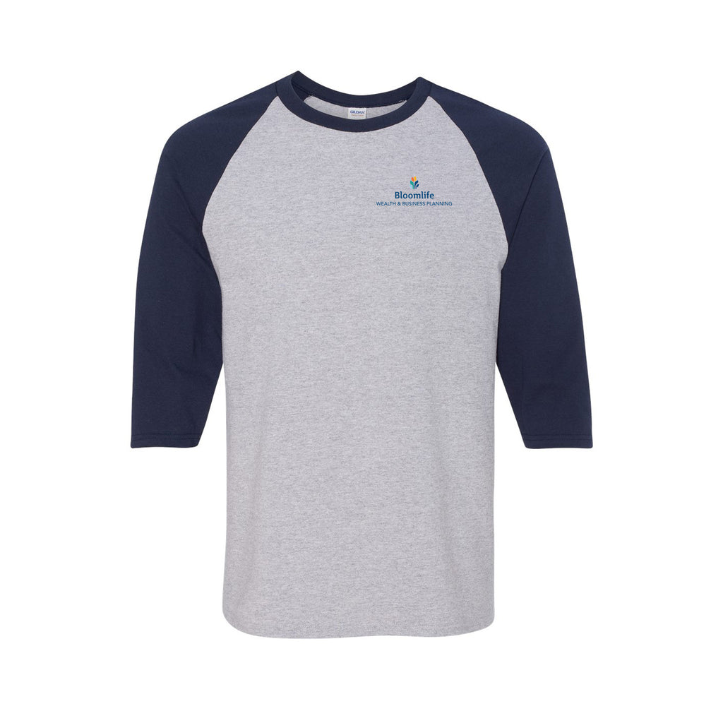 Bloom Life Wealth & Business Planning - Gildan® Heavy Cotton™ 3/4-Sleeve Raglan T-Shirt