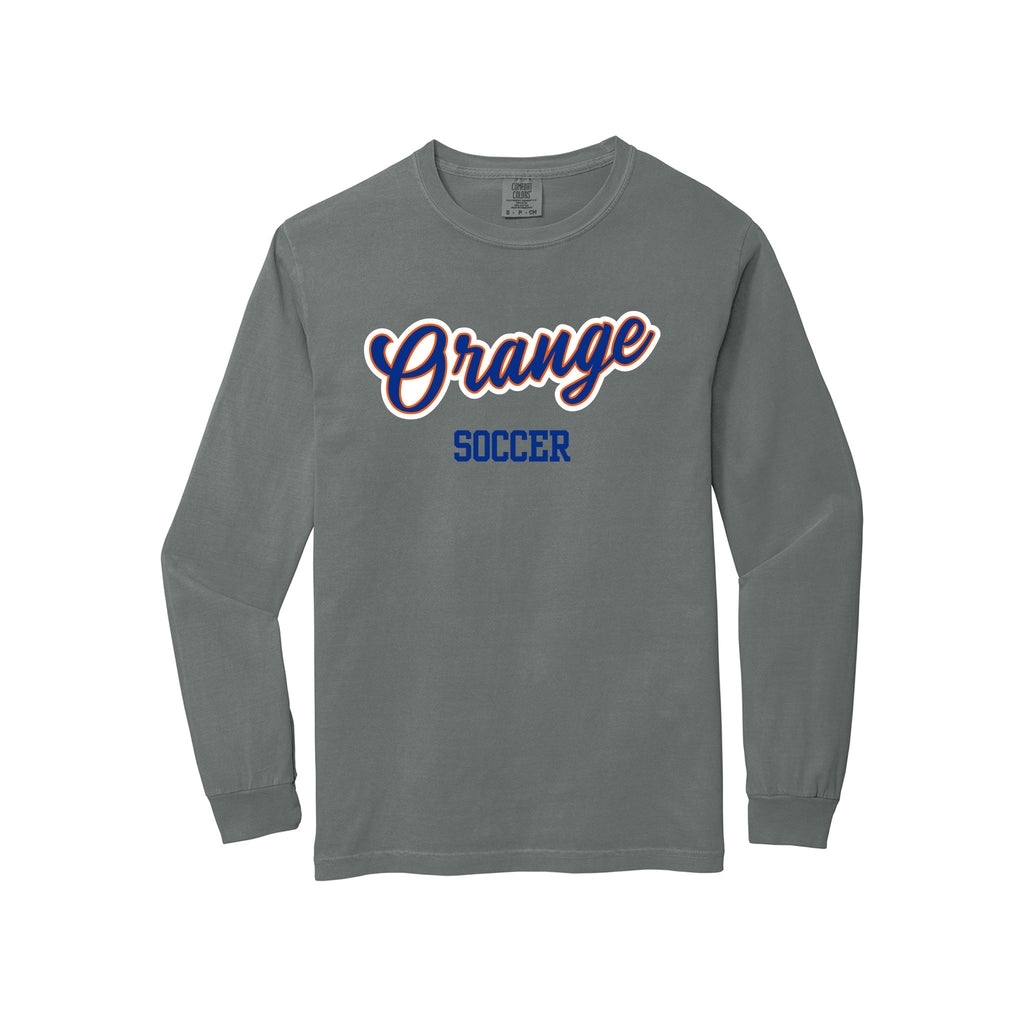Olentangy Orange Soccer - Comfort Colors® Heavyweight Ring Spun Long Sleeve Tee