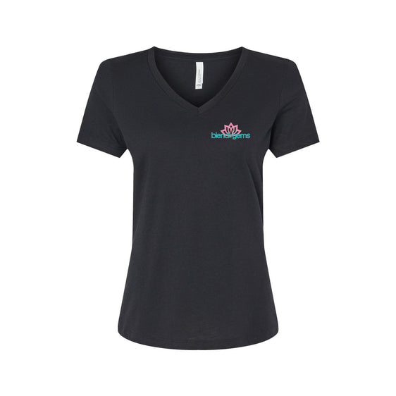 Blend of Gems - BELLA + CANVAS - Women's Relaxed Heather CVC V-Neck Tee