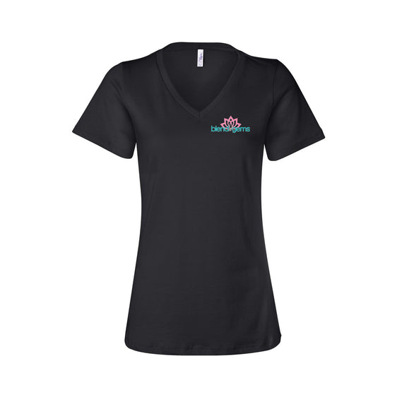 Blend of Gems - BELLA + CANVAS - Women’s Relaxed Jersey V-Neck Tee