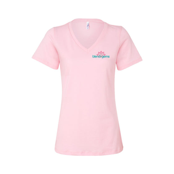 Blend of Gems - BELLA + CANVAS - Women’s Relaxed Jersey V-Neck Tee