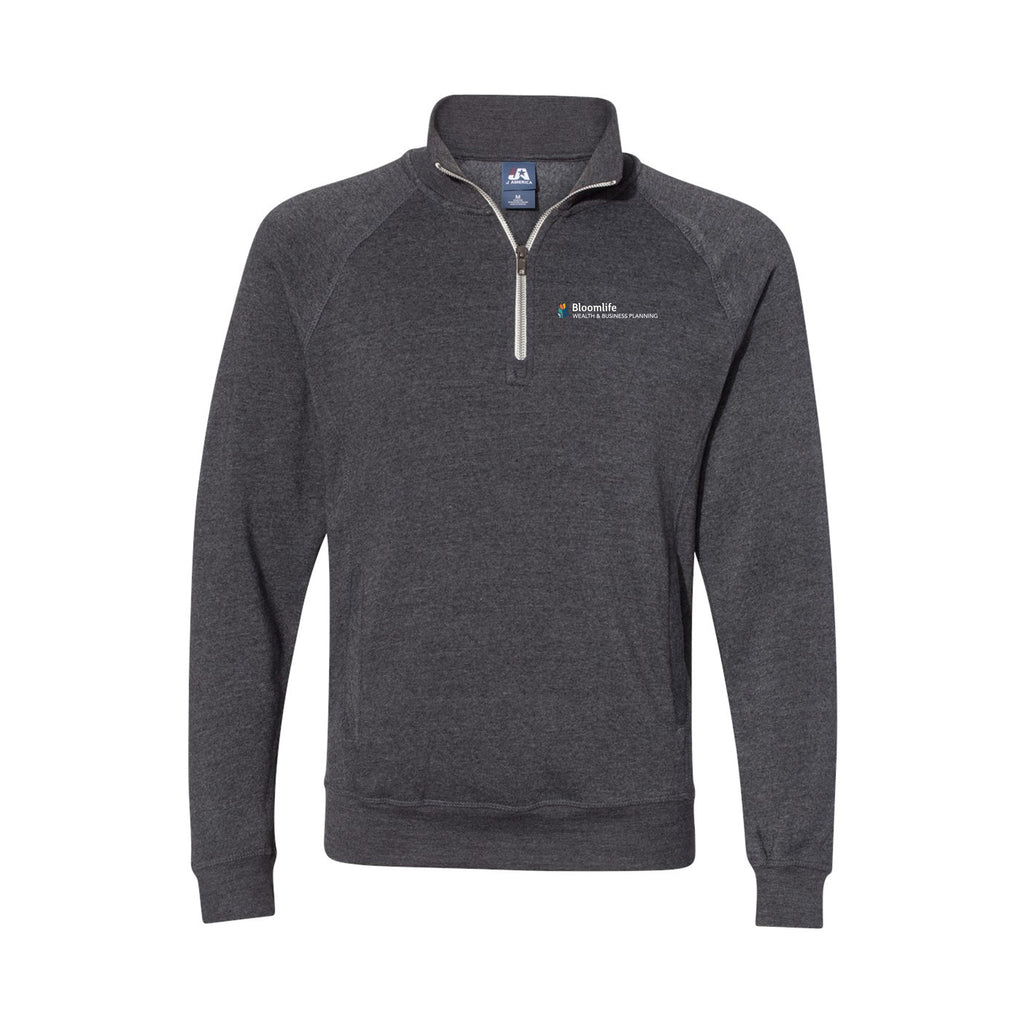 Bloom Life Wealth & Business Planning - Men's Triblend Quarter-Zip Sweatshirt