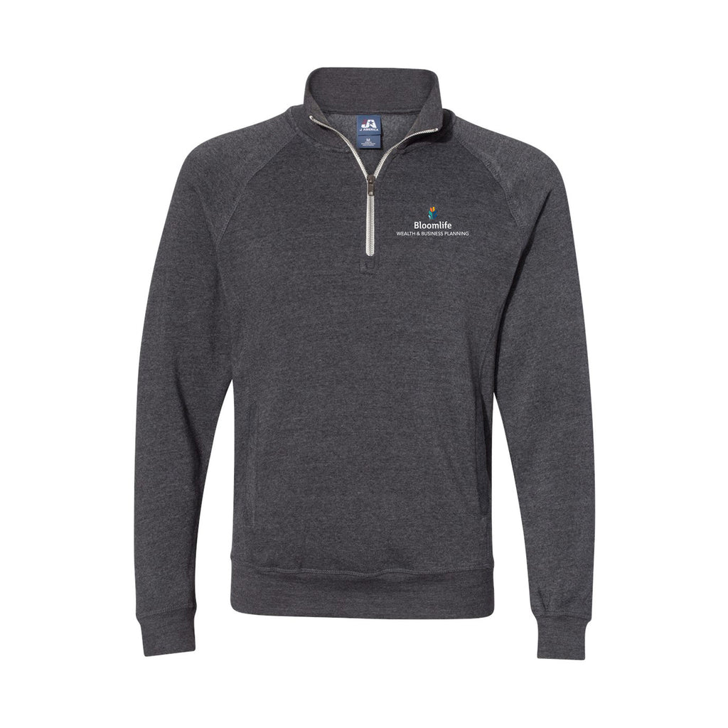 Bloom Life Wealth & Business Planning - Men's Triblend Quarter-Zip Sweatshirt