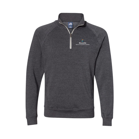 Bloom Life Wealth & Business Planning - Men's Triblend Quarter-Zip Sweatshirt