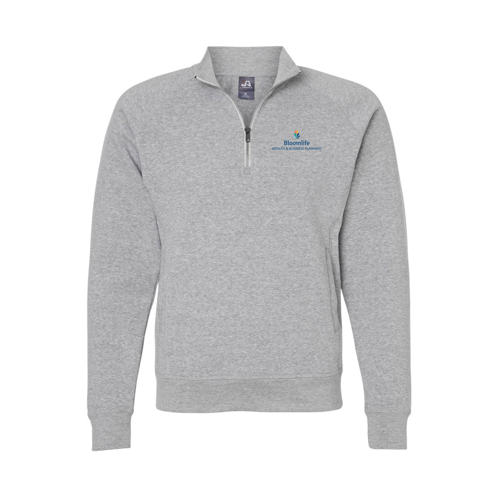 Bloom Life Wealth & Business Planning - Men's Triblend Quarter-Zip Sweatshirt