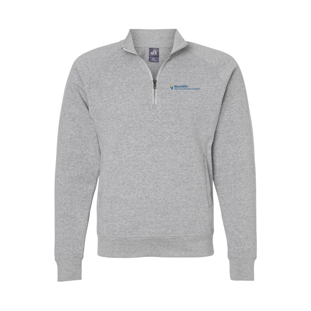 Bloom Life Wealth & Business Planning - Men's Triblend Quarter-Zip Sweatshirt