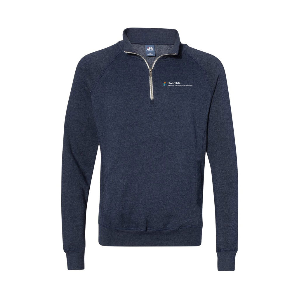 Bloom Life Wealth & Business Planning - Men's Triblend Quarter-Zip Sweatshirt