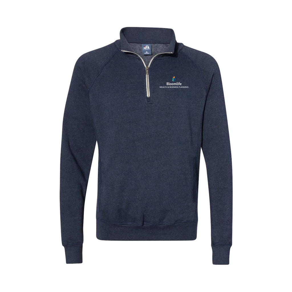 Bloom Life Wealth & Business Planning - Men's Triblend Quarter-Zip Sweatshirt