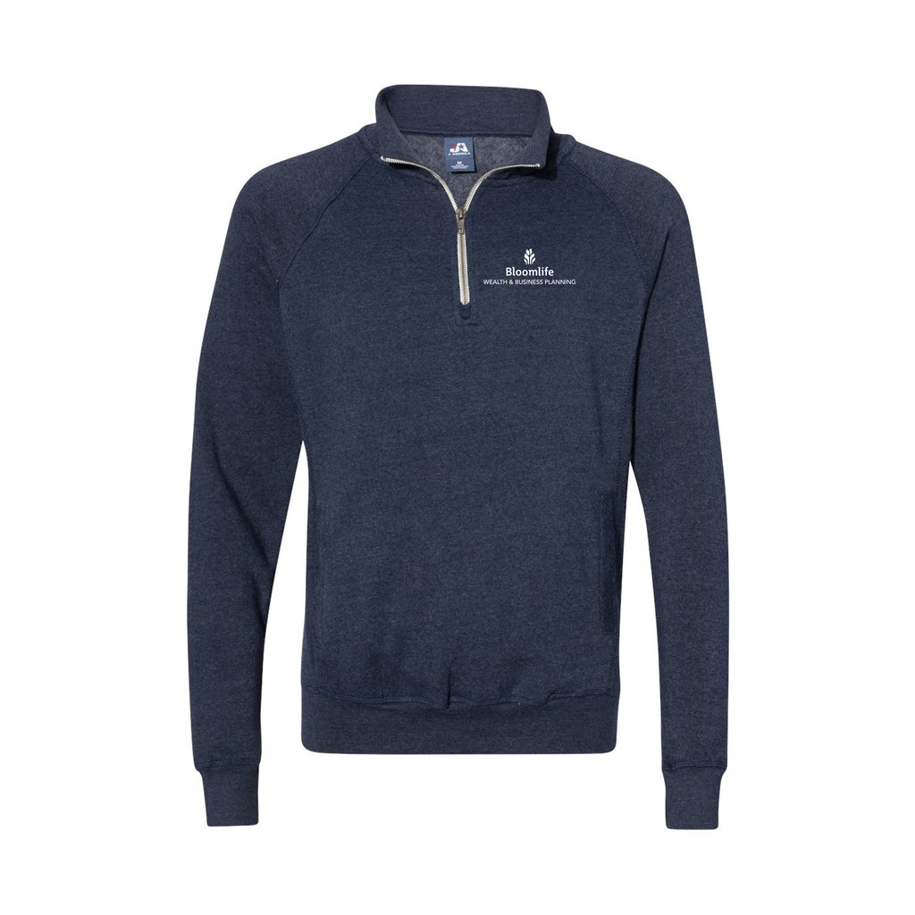 Bloom Life Wealth & Business Planning - Men's Triblend Quarter-Zip Sweatshirt