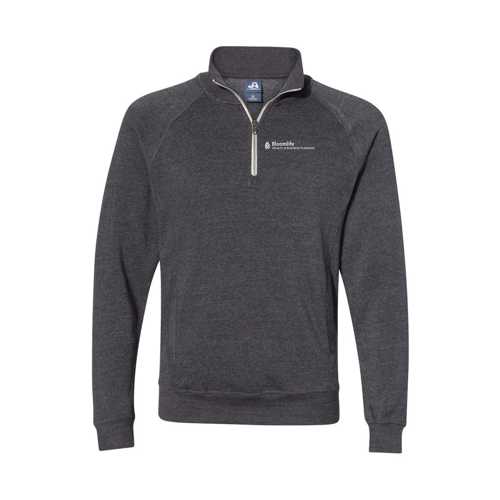 Bloom Life Wealth & Business Planning - Men's Triblend Quarter-Zip Sweatshirt