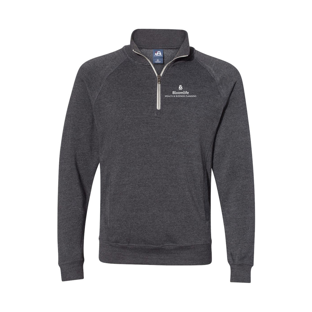 Bloom Life Wealth & Business Planning - Men's Triblend Quarter-Zip Sweatshirt