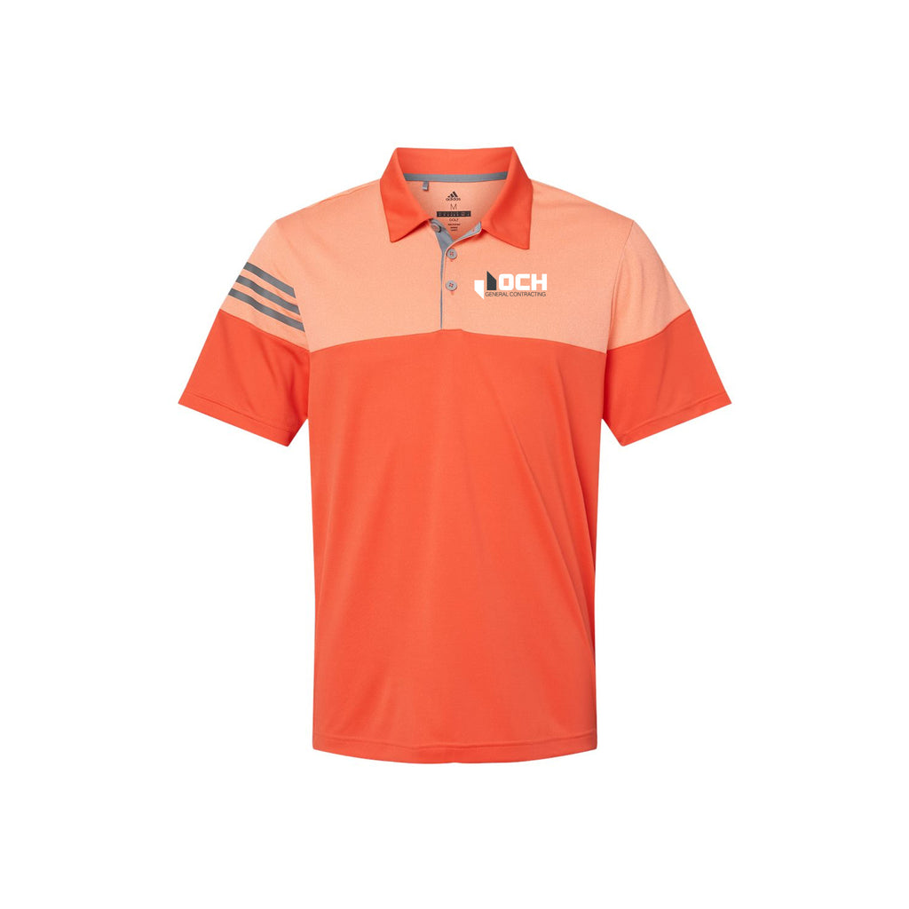 OCH - Adidas - Heathered 3-Stripes Colorblocked Polo