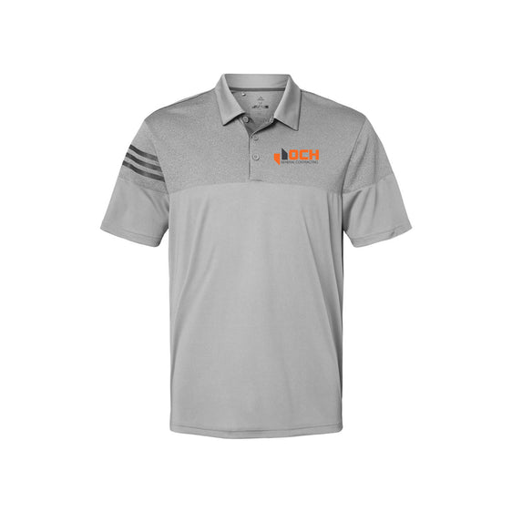 OCH - Adidas - Heathered 3-Stripes Colorblocked Polo
