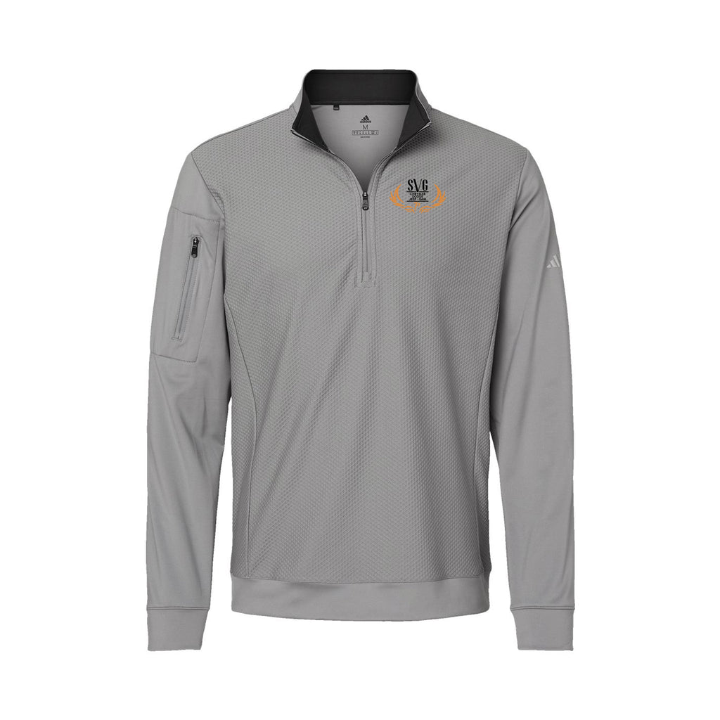 SVG C-D-J-R - Adidas - Performance Textured Quarter-Zip Pullover