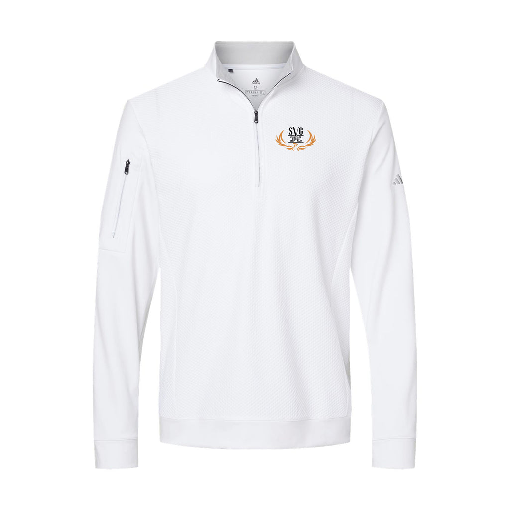 SVG C-D-J-R - Adidas - Performance Textured Quarter-Zip Pullover