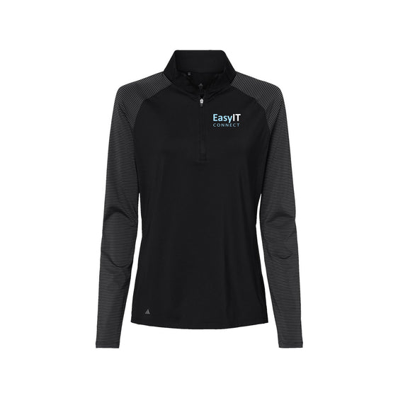 Easy IT - Adidas - Women's Stripe Block Quarter-Zip Pullover