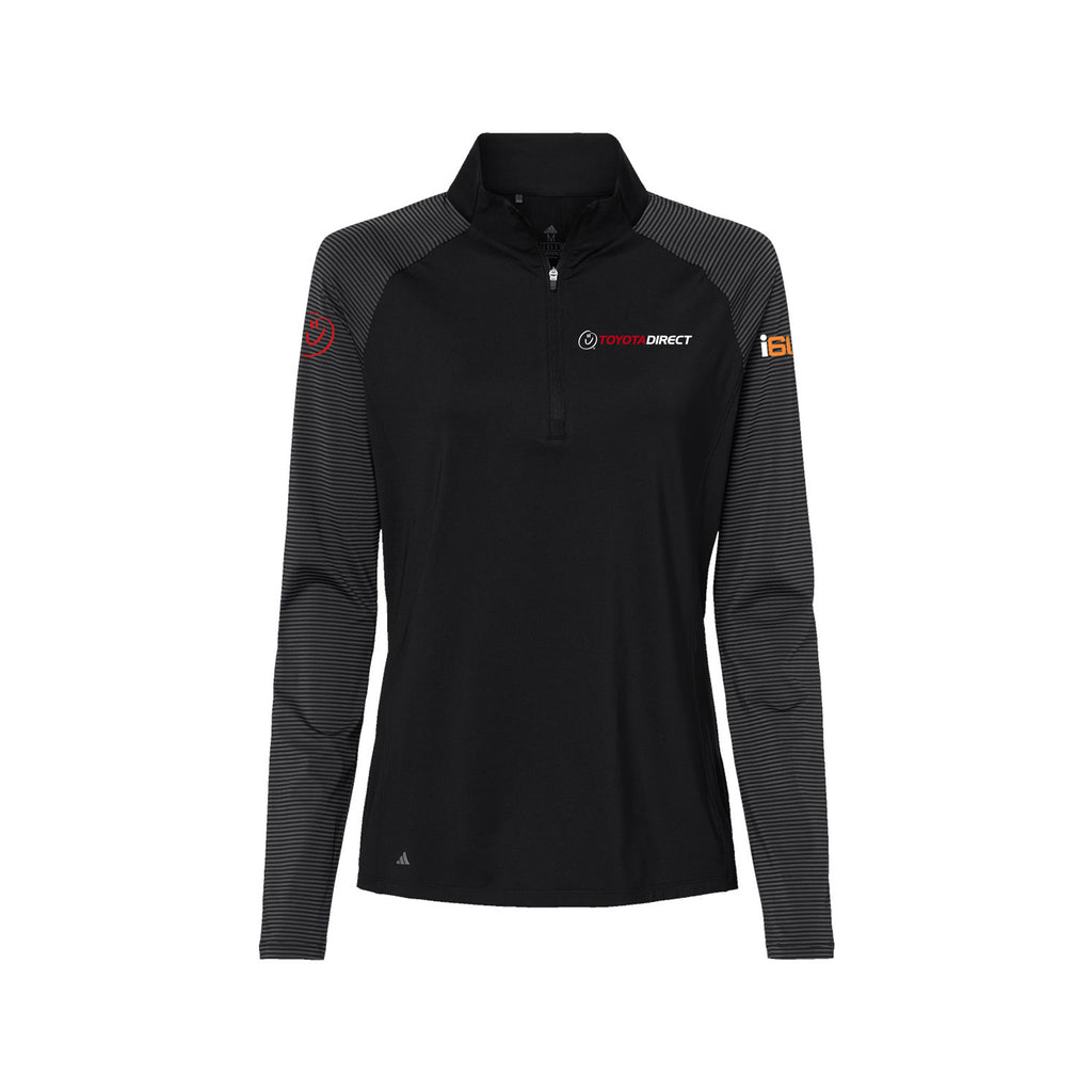 Toyota Direct - Adidas - Women's Stripe Block Quarter-Zip Pullover