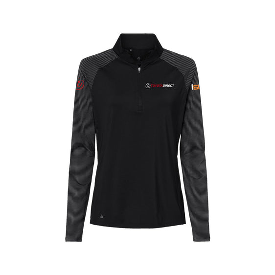 Toyota Direct - Adidas - Women's Stripe Block Quarter-Zip Pullover