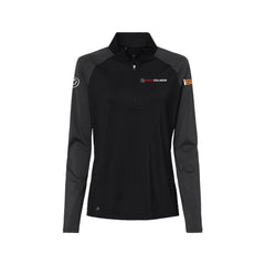 Direct Collision - Adidas - Women's Stripe Block Quarter-Zip Pullover