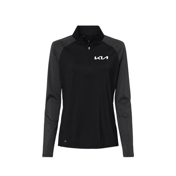 Kia of Beavercreek - Adidas - Women's Stripe Block Quarter-Zip Pullover