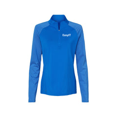 Easy IT - Adidas - Women's Stripe Block Quarter-Zip Pullover