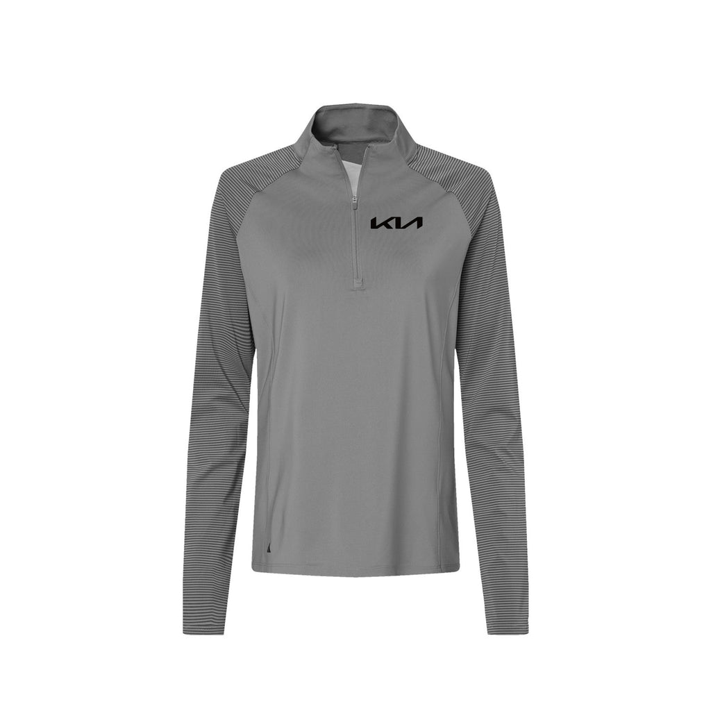 Kia of Beavercreek - Adidas - Women's Stripe Block Quarter-Zip Pullover