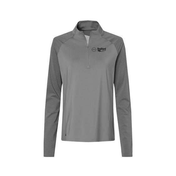 Bedford Nissan - Adidas - Women's Stripe Block Quarter-Zip Pullover