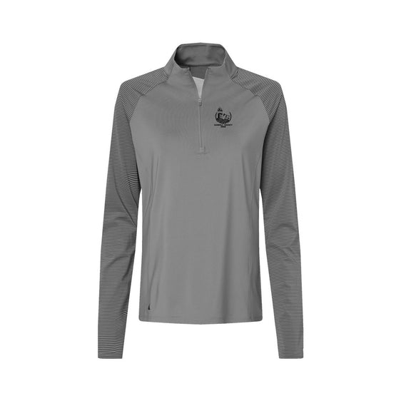 Carroll County - Adidas - Women's Stripe Block Quarter-Zip Pullover