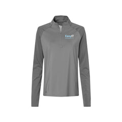 Easy IT - Adidas - Women's Stripe Block Quarter-Zip Pullover