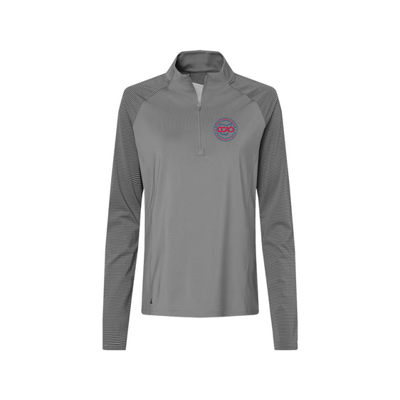 CCAO - Adidas - Women's Stripe Block Quarter-Zip Pullover