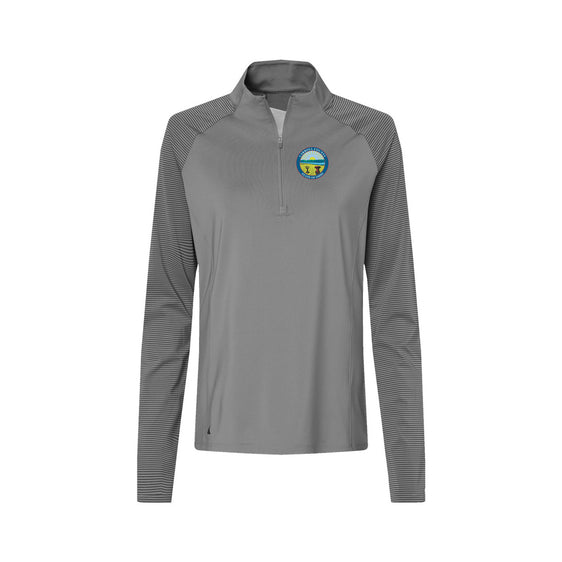 Carroll County - Adidas - Women's Stripe Block Quarter-Zip Pullover