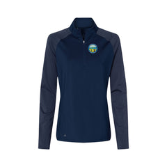 Carroll County - Adidas - Women's Stripe Block Quarter-Zip Pullover
